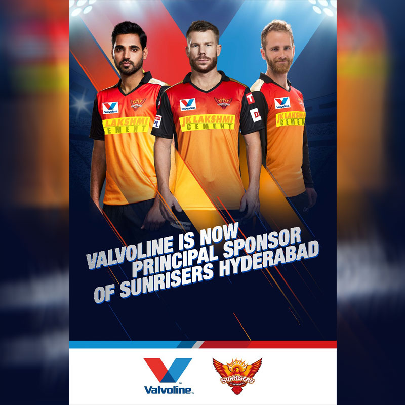 Valvoline joins SunRisers Hyderabad as principal sponsor