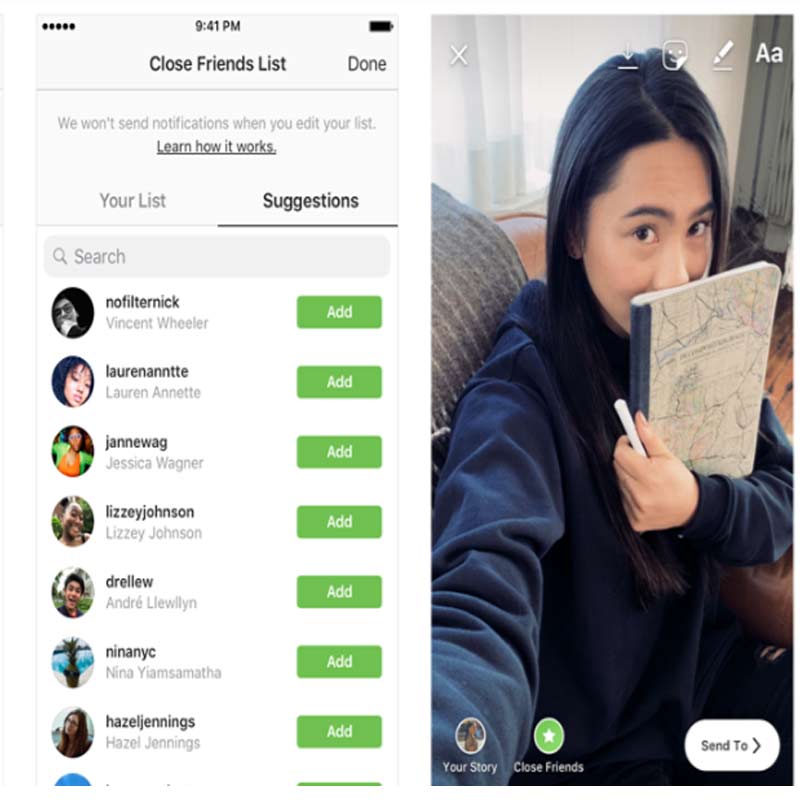 Share with Your Close Friends on Instagram Stories