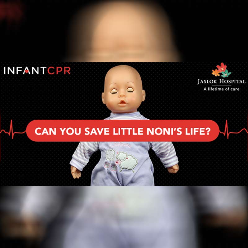 Jaslok Hospital teaches people how to perform CPR on infants