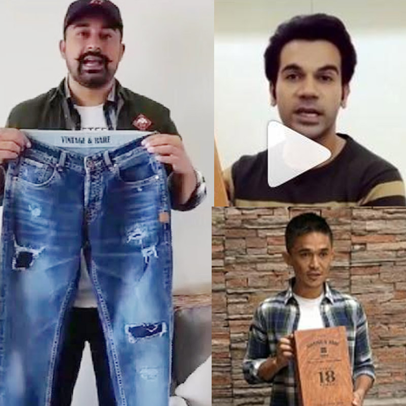 Bollywood Stars Rajkumar Rao, Rannvijay Singha and Sports icons Sunil Chettri & Gurpreet Singh, Launch the Spykar Vintage and Rare Denim collection