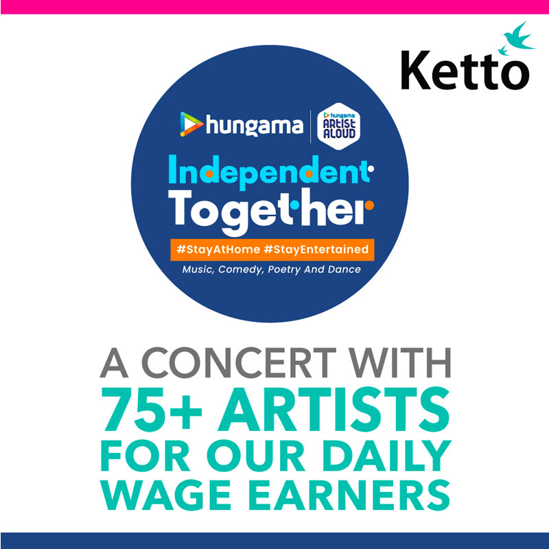 Hungama Artist Aloud launches ‘Independent Together #StayAtHome #StayEntertained’