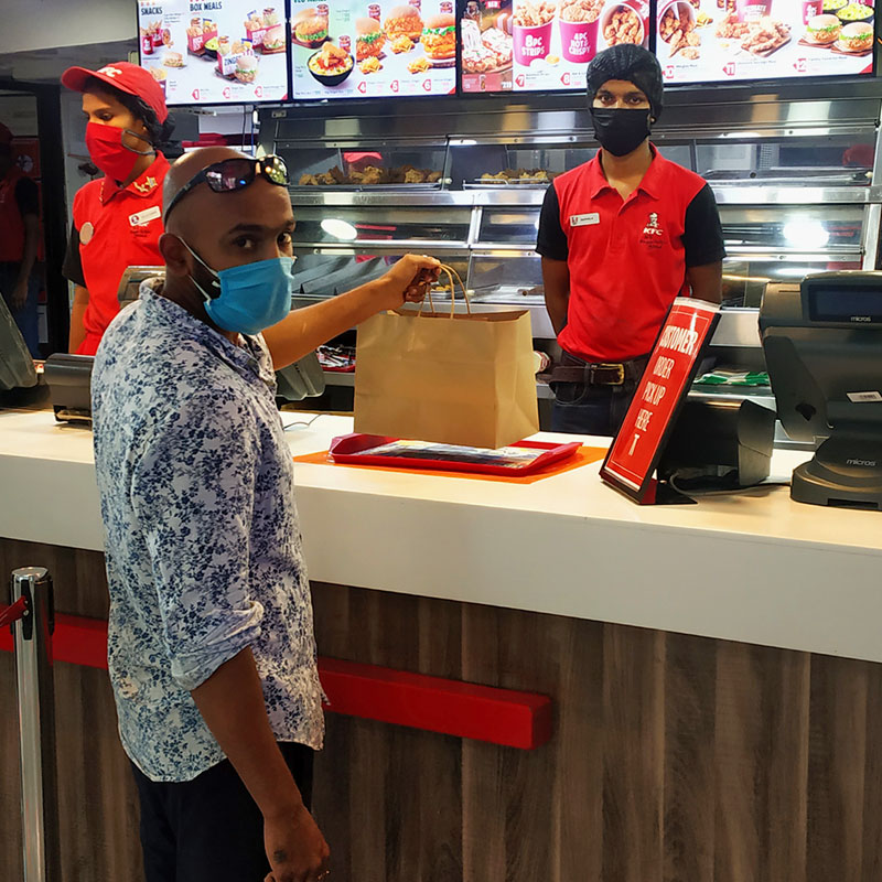 KFC introduces contactless takeaways