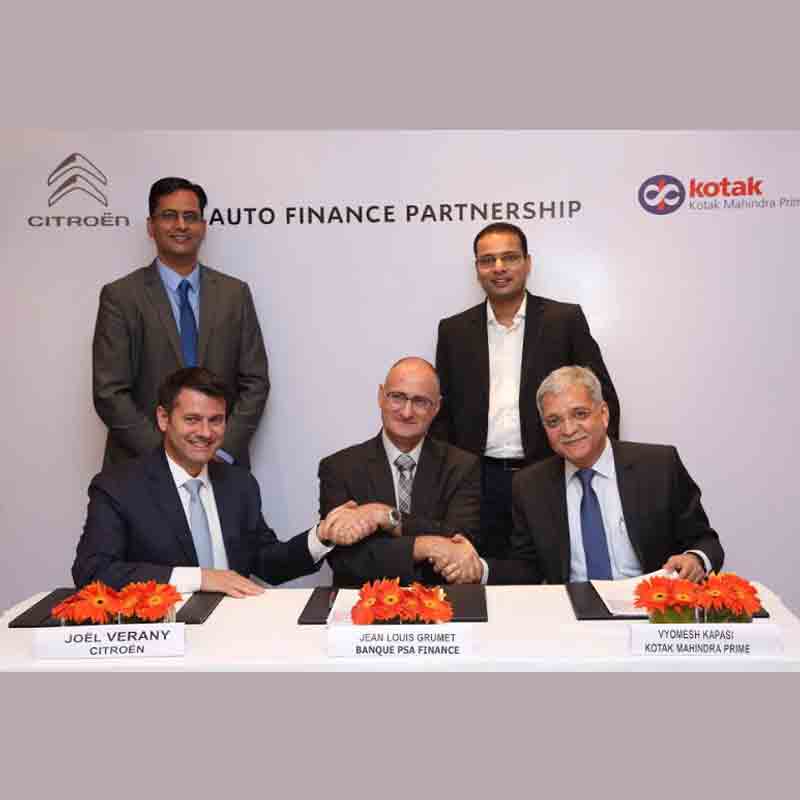 Citroën partners with kotak mahindra prime to offer auto finance solutions
