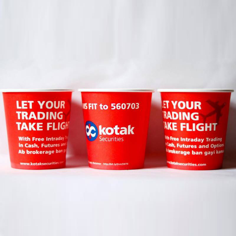 Kotak Securities uses cups to promote its latest offering