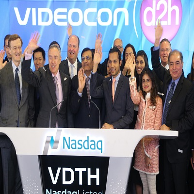 Videocon d2h rings opening bell at Nasdaq
