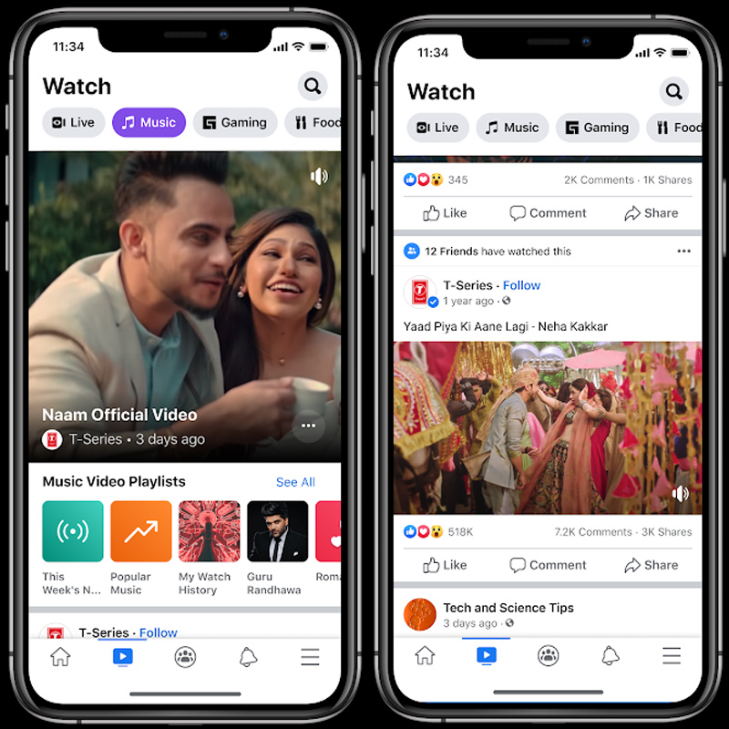 Facebook introduces official music videos in India