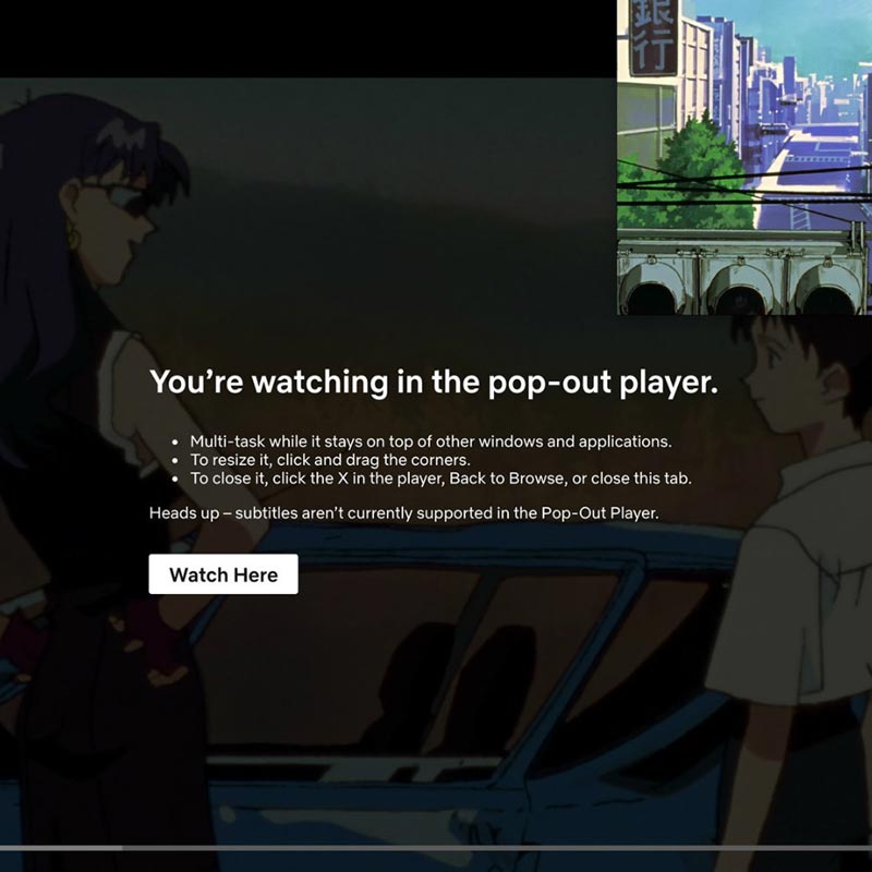 Netflix testing pop-out video player