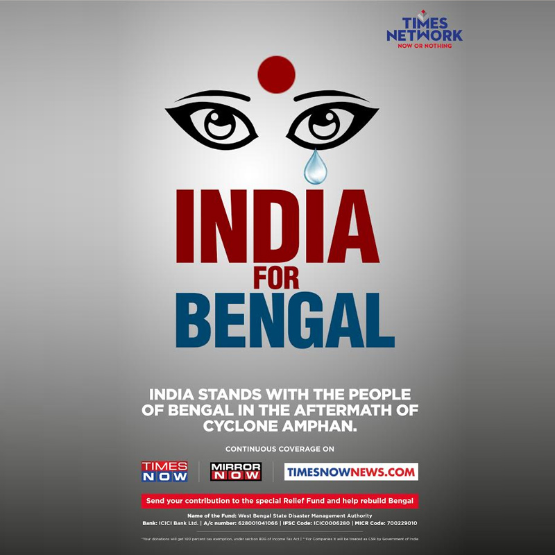 Times Network announces ‘India For Bengal’