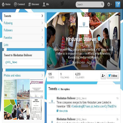 HUL joins twitter to reach out to its consumers