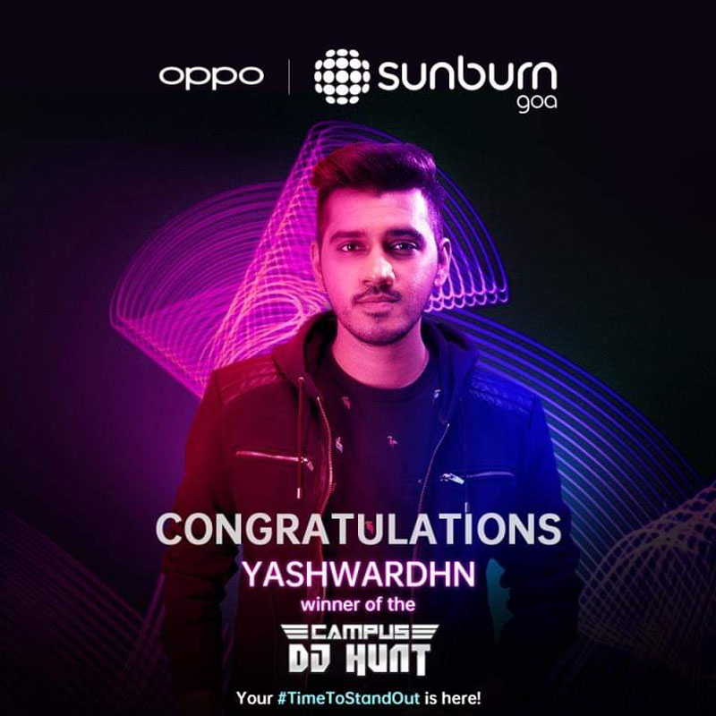 OPPO gives wings to the dreams of budding EDM artist through OPPOxSunburn2019 Campus DJ Hunt