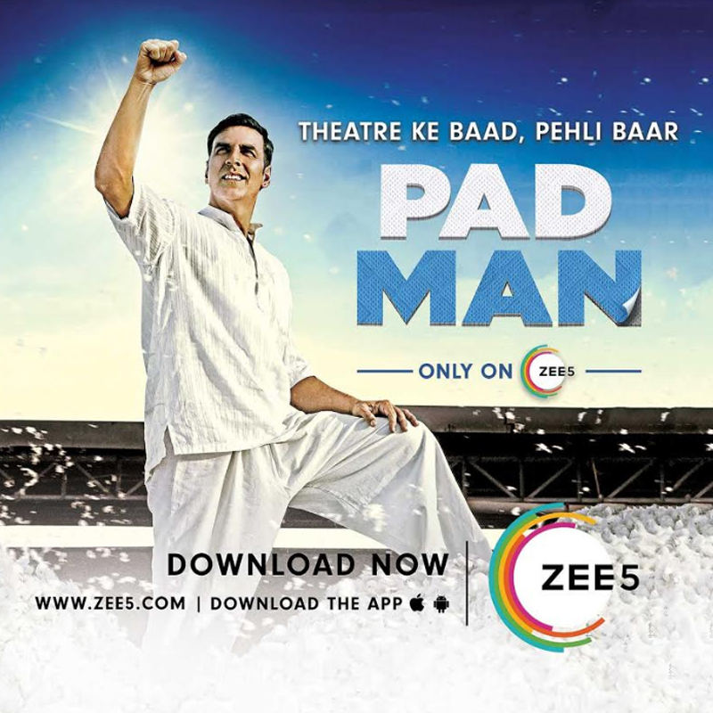 Akshay Kumar’s Padman releases exclusively on ZEE5, the digital entertainment destination