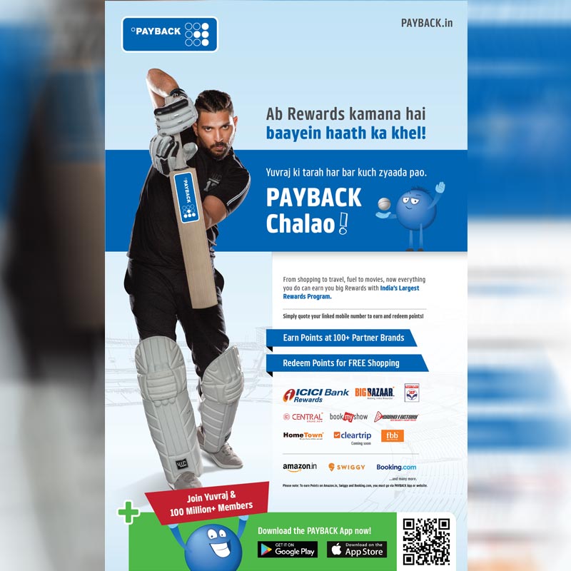 PAYBACK signs cricketer Yuvraj Singh with campaign ‘PAYBACK Chalao’