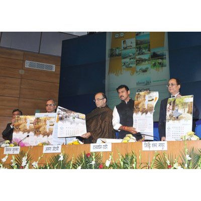 Jaitley launches mobile app of the GoI calendar 2015 for the first time
