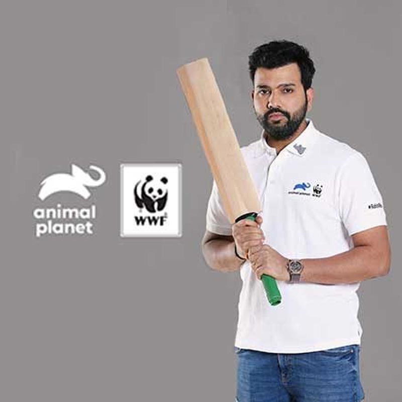 Rohit Sharma bats for rhinos in association with WWF India and Animal Planet