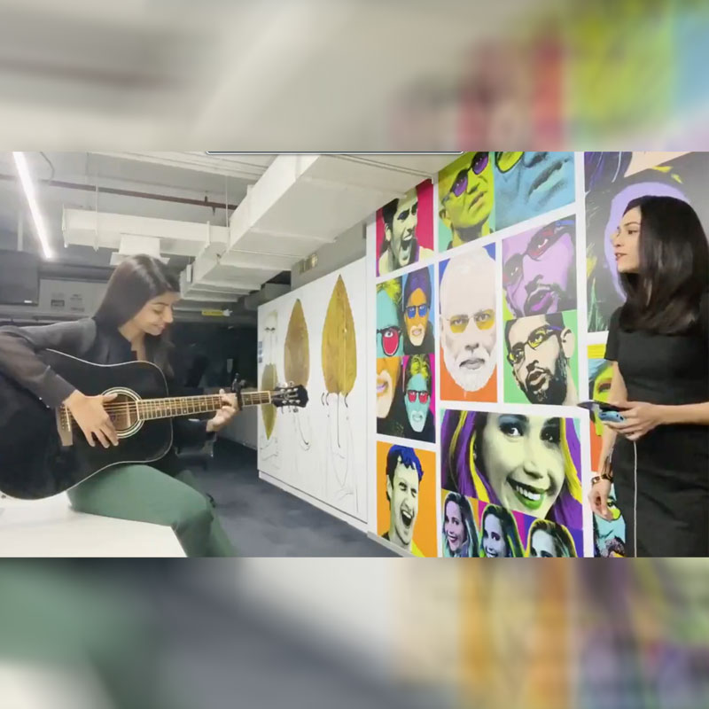 CNBC TV18’s Shereen Bhan and Megha Vishwanath turn singers in newsroom