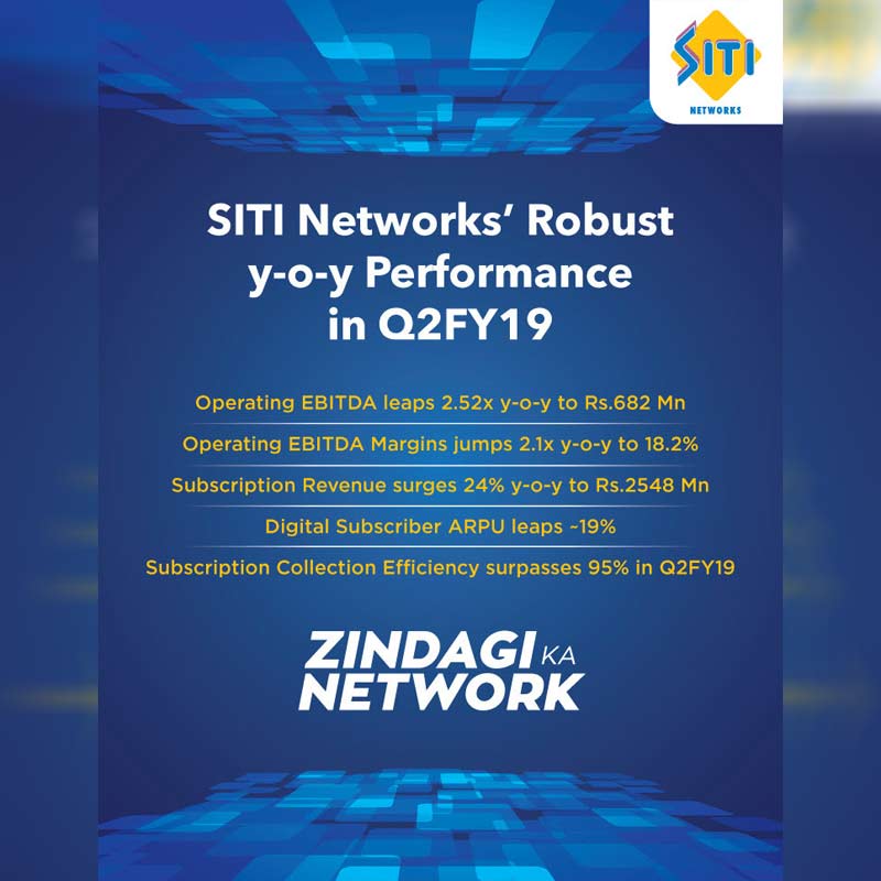 SITI Networks declares superlative growth on quarterly and y-o-y basis