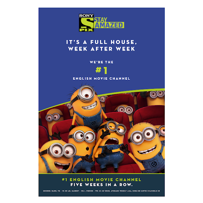 Sony Pix establishes itself as the undisputed leader in the English movie category