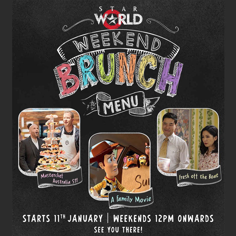 Star World brings Weekend Brunch – a line-up of reality shows, blockbuster movies and sitcoms, all for some family bonding!