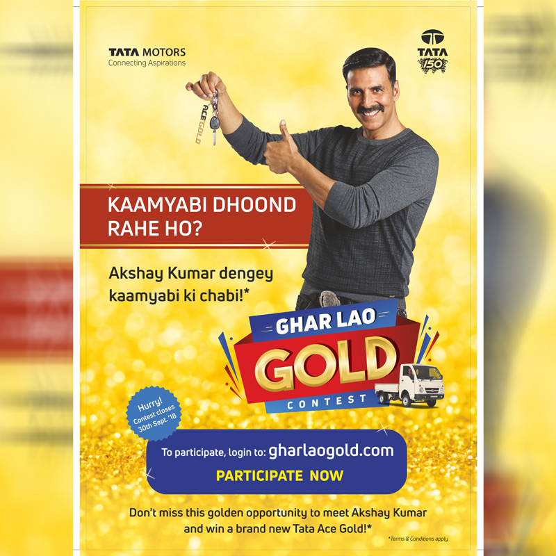 Tata Ace Gold celebrates the Spirit of Entrepreneurship; announces ‘Ghar Lao Gold’ contest