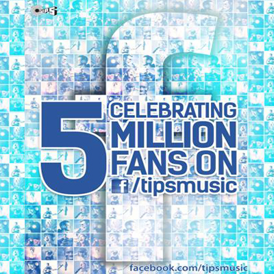 Tips Music crosses 5 million fans on Facebook!