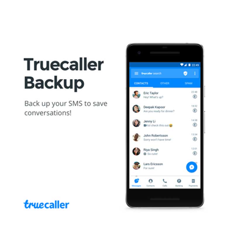 Messaging Gets Smarter with Classification, Smart Notification and Backup Features for Truecaller Users