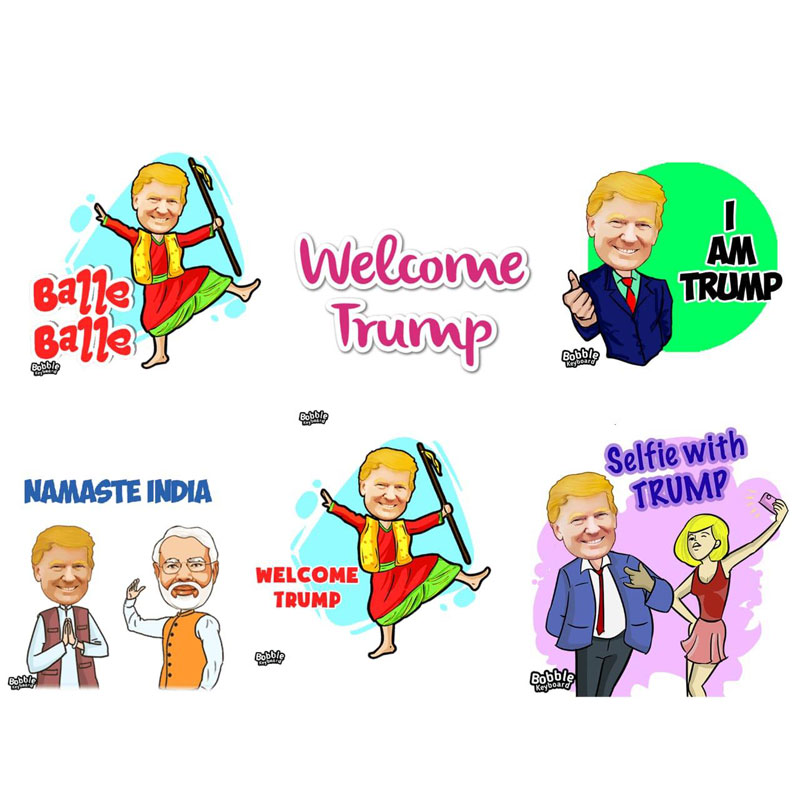Namaste Trump: Bobble launches a series of GIFs, and Stickers expressing and celebrating ‘Modi-Trump’ and US – India relations
