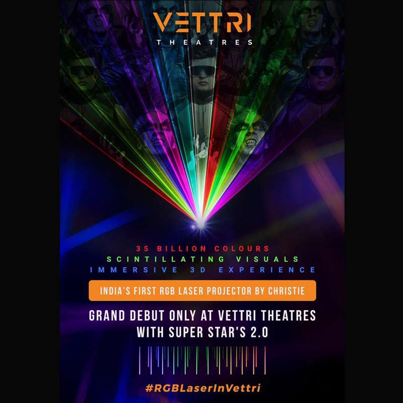Vettri Theatres first in India to deploy Christie CP4325-RGB RealLaser cinema projector