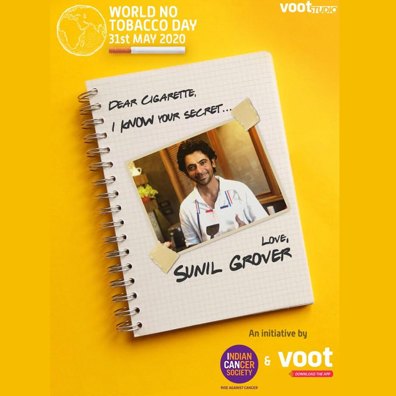 VOOT Studio collaborates with Indian Cancer Society on World No Tobacco Day