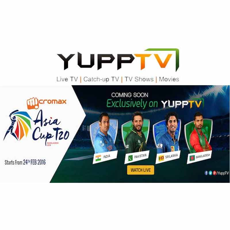 YuppTV bags exclusive digital rights for ASIA CUP 2018