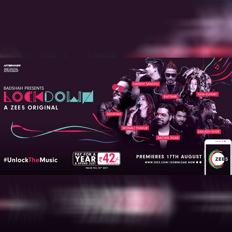 ZEE5 launches Lockdown with Badshah, Kailash Kher, Raftaar, Jonita Gandhi and many more