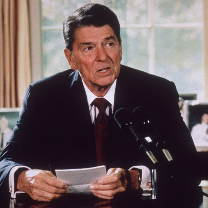 History presents Ronald Reagan biography on 12 June