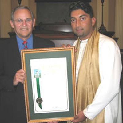 Sheeraz Hasan awarded California’s highest State honour